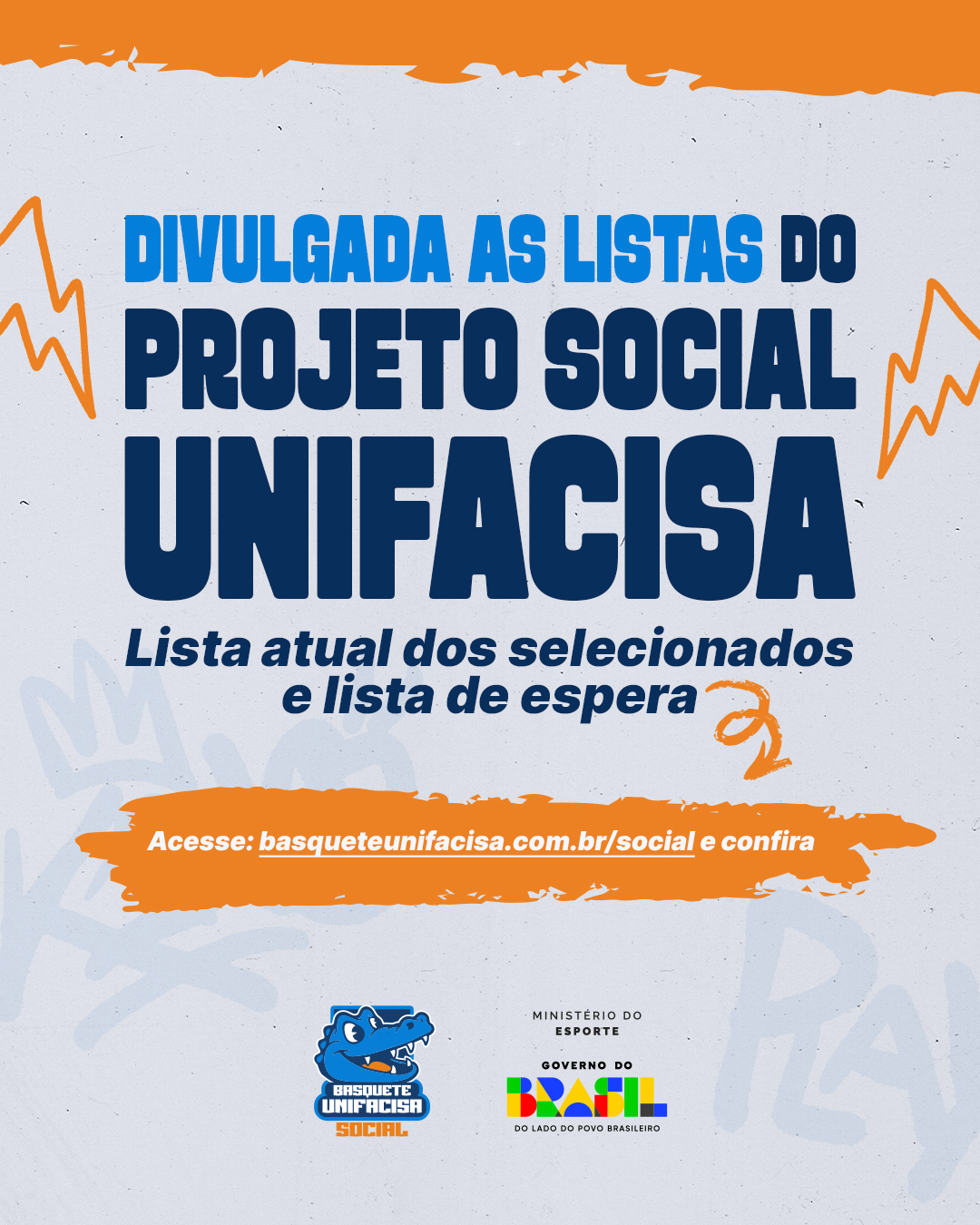 Confira os classificados para o Projeto Basquete Unifacisa Social